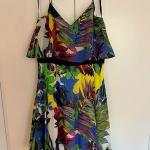 Milly Tropical print mini dress